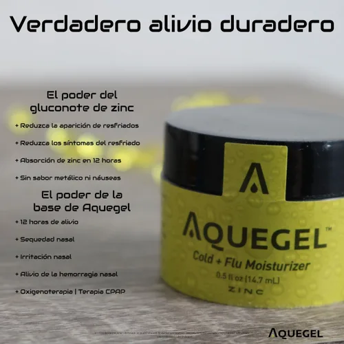 Vista 6 de Aquegel Hidratante nasal + zinc, alivio de la humedad nasal de 12 horas, gel de nariz a base de agua, hidratante nasal para terapia de oxígeno