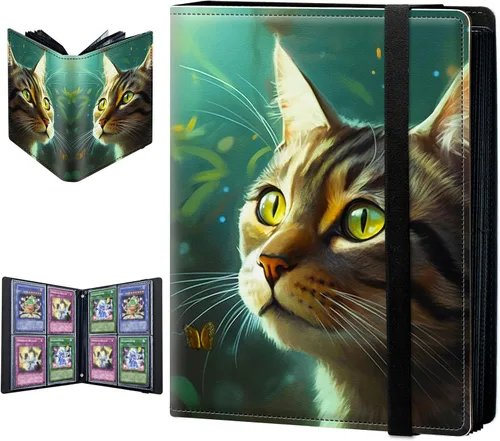 Vista 24 de Carpeta para tarjetas intercambiables, 4 bolsillos para tarjetas intercambiables, 160 bolsillos de doble cara, funda para tarjetas de tamaño Mujeres