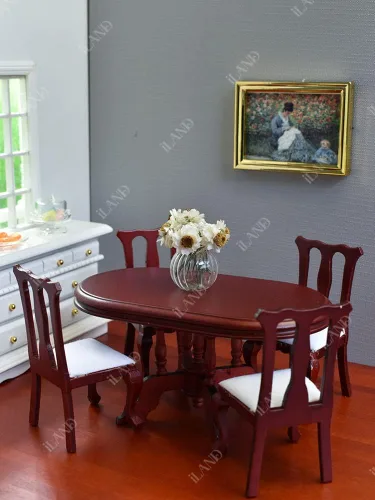 Vista 6 de iLAND Accesorios de casa de muñecas en miniatura para muebles de casa de muñecas a escala 1:12, marcos de casa de muñecas con juego de pinturas