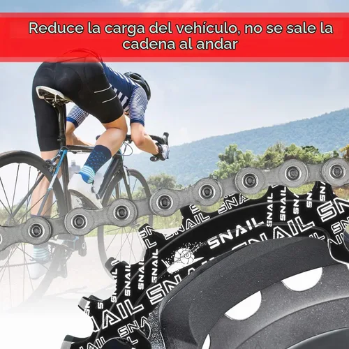Vista 7 de Boao Plato ancho estrecho 32T 104 BCD con 4 pernos de piñón, 32T, negro