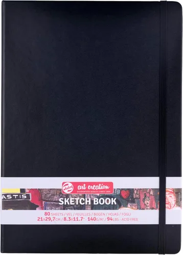 Vista 5 de Talens Art Creation Cuaderno de bocetos negro 9X14 cm, 140 gramos (9314001M)