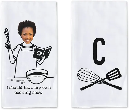 Vista 20 de Toalla de cocina personalizada para BBQ Kings – Divertido juego de toallas de cocina. 100% algodón hilado en anillo puro, toallas de cocina súper