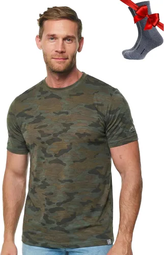 Vista 13 de Camiseta 100% de lana merino para hombre - Camiseta interior de capa base Tinta negra