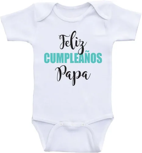 Vista 4 de Feliz Cumpleanos Papa - Body de cumpleaños para bebé