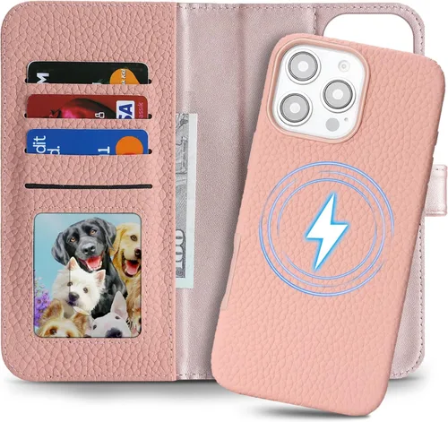 Vista 33 de Funda desmontable de cuero genuino para iPhone SE 2020/SE 2022/7/8, funda magnética 2 en 1 extraíble, soporte de carga Magsafe, funda protectora