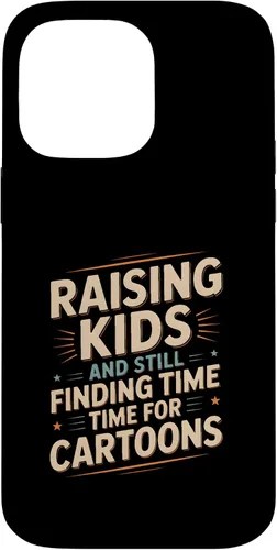 Vista 21 de Raising Kids and Still Finding Time Time for Cartoons Humor Case for iPhone XR