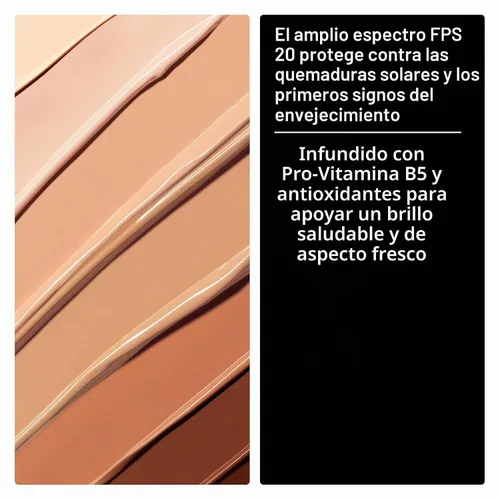 Vista 4 de Neutrogena Piel Sana líquido Maquillaje Protector solar SPF 20 de amplio espectro, para base ligera de cobertura media, provitamina B5