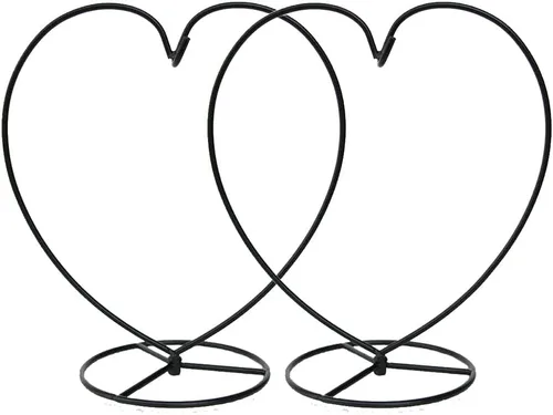 Vista 13 de Soporte para adornos con colgador de hierro para colgar globos de cristal navideños (Forma de corazón grande 1 pieza)