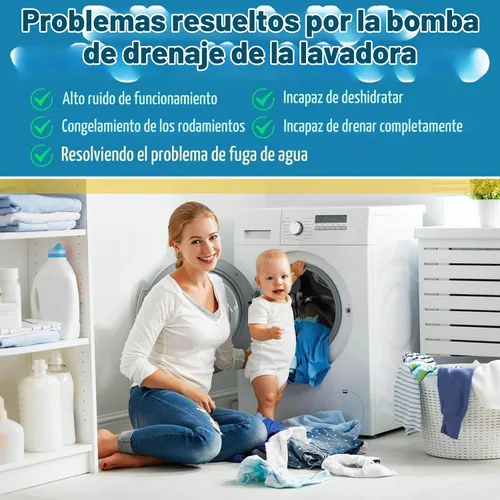Vista 6 de Lucky Seven 202203 Bomba de drenaje para lavadora Maytag, sustituye a 202203, 202540, 6-2022030, WP6-2022030