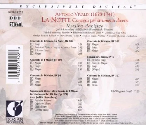 Vista 2 de Vivaldi La Notte Concerti per strumenti diversi