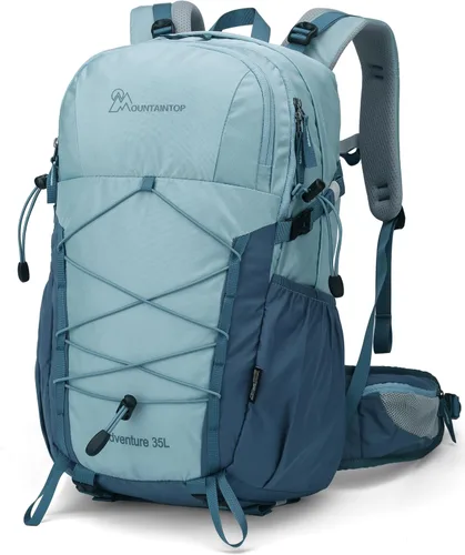 Vista 17 de MOUNTAINTOP Mochila de senderismo de 18L, mochila ligera para exteriores Negro-18L