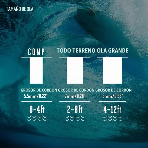Vista 6 de FCS Correa Esencial para Tabla de Surf de 6' Todo Terreno - Negro Correa de Surf Ligera y Duradera de 6 pies para Olas de 2-8 pies, Agarre