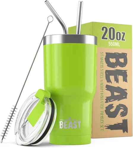 Vista 13 de Beast Vaso de 10 oz de Acero Inoxidable con Aislamiento al Vacío para Café y Hielo de Doble Pared Termo de Viaje (Blanco Ártico)