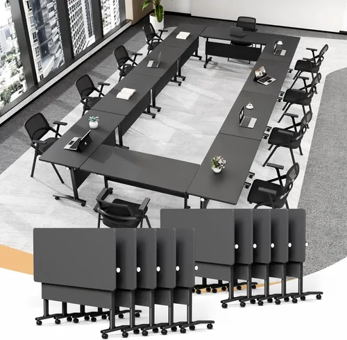 Vista 26 de Mesa de conferencias plegable, mesa de sala de conferencias con ruedas, mesa de conferencias plegable modular, mesas de reuniones de entrenamiento