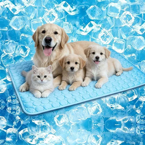 Vista 10 de Tapete refrescante para perros, tapete refrescante Arc-Chill mejorado para perros Q-Max > 0.4, almohadilla de refrigeración lavable para perros Azul