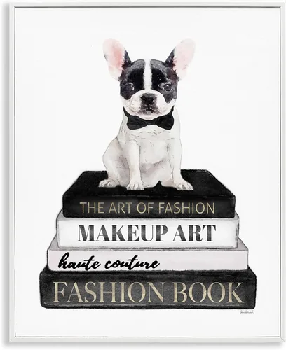 Vista 20 de Stupell Industries Fancy Boston Terrier - Estantería para perros, diseño de Amanda Greenwood Blanco