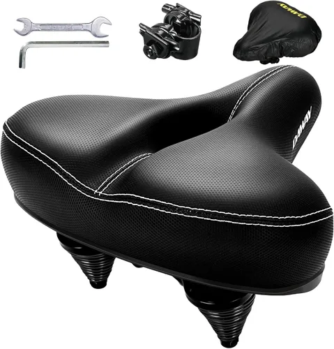 Vista 8 de DAWAY C30 Asiento de Bicicleta Cómodo de Gran Tamaño - Compatible con Peloton, Ejercicio, Bicicletas de Montaña o Carretera, Reemplazo de Sillín