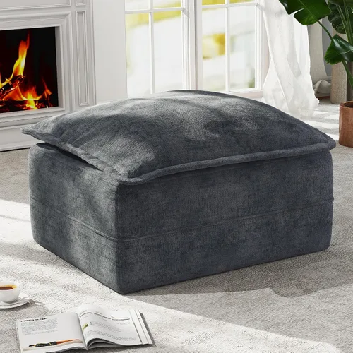 Vista 33 de Hobestluk Cloud - Sofá individual de espuma viscoelástica con asiento profundo, sofá en forma de L con funda extraíble, sofá grande para sala