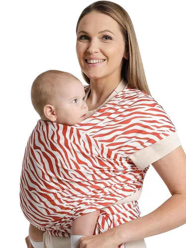 Vista 8 de Portabebés a la moda, diseño ergonómico de manos libres, elástico y ergonómico para bebés de 7 a 35 libras, suave y cómodo