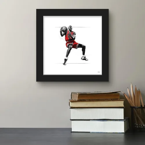 Vista 4 de Trends International Gallery Pops Michael Jordan - Póster artístico de pared, 12.00 x 12.00 pulgadas, versión de marco negro