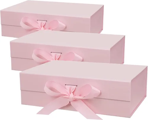 Vista 14 de DaiUni - Caja de regalo magnética negra de 10.5 x 7.5 x 3.1 pulgadas con tapa para regalos Cajas de regalo decorativas con cinta para boda