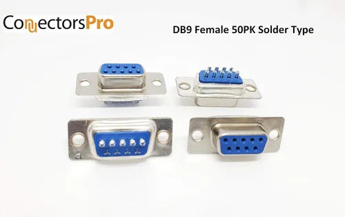 Vista 6 de PC Accessories - DB9 hembra D-Sub conector tipo soldadura, paquete de 50