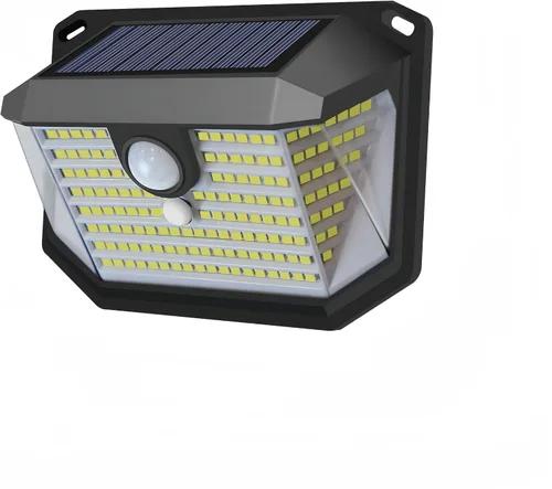 Vista 2 de Luces solares para exteriores, 178 luces LED con reflector de luz y 3 modos de iluminación, luz de pared con sensor de movimiento, resistente al