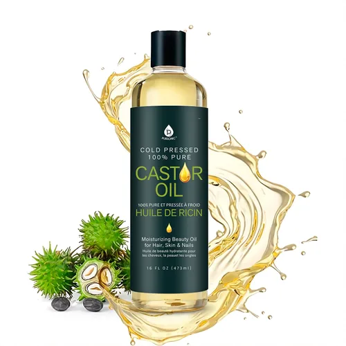 Vista 7 de Pursonic Paquete de 2 aceite de ricino (160 onzas) prensado en frío, sin hexano, aceite de ricino hidratante, para piel seca, crecimiento