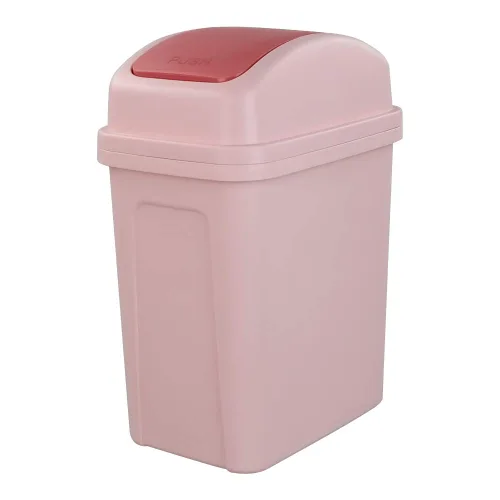 Vista 10 de Asking - Bote de basura pequeño de 4.5 galones con tapa abatible, paquete de 3, color negro Cubo de basura de plástico con tapa giratoria, mango