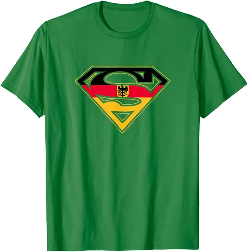 Vista 5 de Superman Camiseta German Shield, Azul / Patchwork, S Rojo