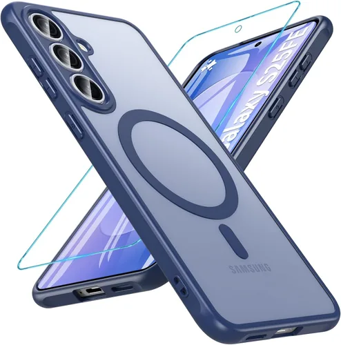 Vista 38 de OWKEY Funda magnética para Samsung Galaxy S23 de 6.1 pulgadas, para Magsafe con protector de pantalla, protección de grado militar, a prueba