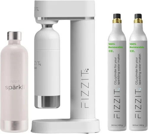 Vista 15 de Fizzit Spärklï Máquina de Agua Carbonatada con Botella de Acero Inoxidable Incluida, Apto para Lavavajillas