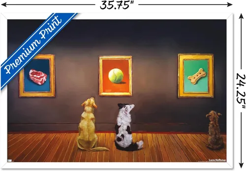 Vista 49 de Trends International Lucia Heffernan Art - Póster de pared de museo del perro, 22.375 x 34 pulgadas, versión enmarcada en negro Versión con marco