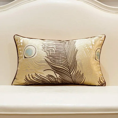 Vista 10 de Avigers - Fundas de cojín de 18 x 18 pulgadas, diseño de plumas de pavo real plateadas en azul claro, fundas de almohada de lujo, fundas de almohada