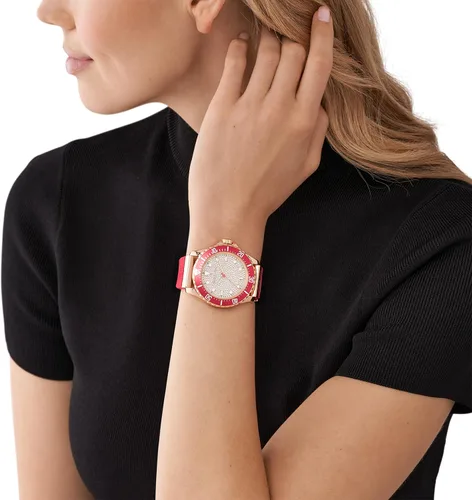 Vista 5 de Michael Kors Everest - Reloj de acero inoxidable para mujer con correa de acero o silicona