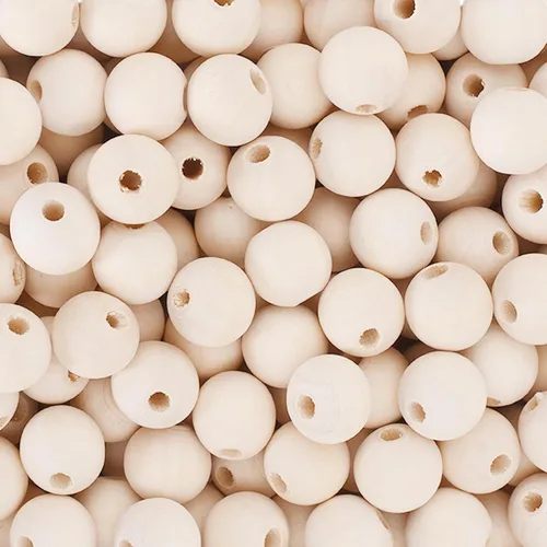Vista 64 de Mandala Crafts - 2000 cuentas de madera redondas pequeñas de 6 mm para manualidades, suministros de macramé - cuentas de madera natural negra sin