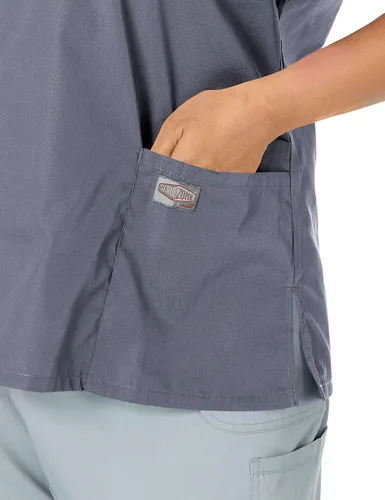 Vista 5 de ScrubZone - Parte superior de ambo con manga corta y cuello en V para mujer