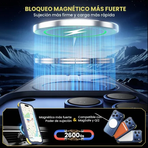 Vista 5 de 1 funda para iPhone 17 Pro Max con [protectores de pantalla y lente de cámara], azul