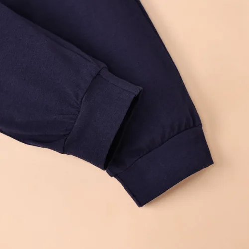 Vista 68 de Ropa de otoño e invierno para bebé, trajes de niño pequeño, sudadera de manga larga, sudadera de retazos y pantalones, 2 piezas, 12 meses a 5 años