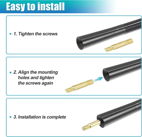 Vista 6 de X AUTOHAUX 1 Unidades 4.7 in 4.7 Pulgadas Universal Coche AM FM Radio Señal Antena Mástil para Jeep para Dodge para Ram para Ford para Toyota Fibra