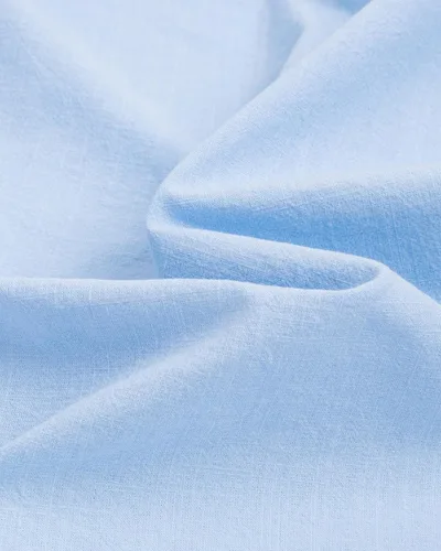 Vista 4 de Alimens & Gentle Camisas de algodón y lino para hombre, camisa de manga larga con botones, cuello de banda, camisas de playa