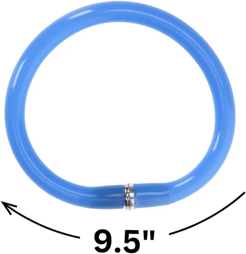 Vista 3 de Fun Express Pulseras de pluma de vinilo neón con purpurina de tinta - 12 piezas