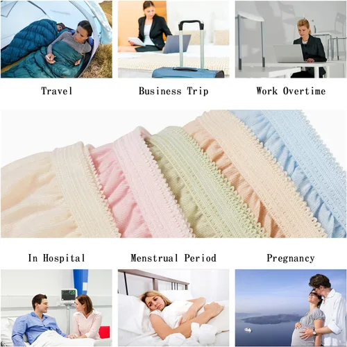 Vista 4 de Women's Disposable Underwear For Travel Colorful Cotton Panties Ladies Briefs Hotel Spa Hospital Stays Emergencies