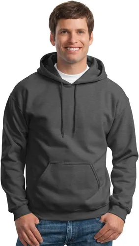 Vista 32 de Gildan - Sudadera con capucha para hombre, mezcla pesada, cordón de ajuste, Rosa de seguridad