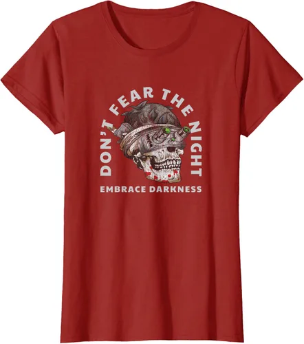 Vista 18 de Camiseta táctica militar con diseño de calavera con visión nocturna Negro