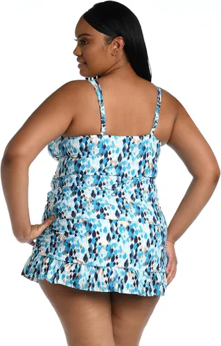 Vista 2 de Top de traje de baño tankini con volantes