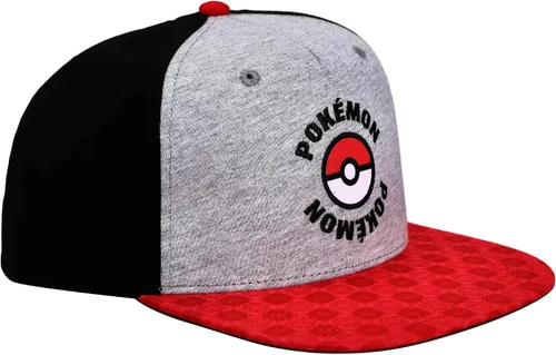 Vista 3 de Bioworld Pokemon Pokeball - Sombrero Snapback para jóvenes color negro Negro
