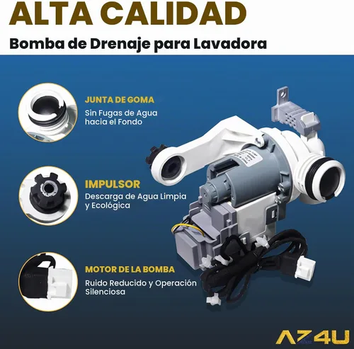 Vista 6 de AZ4U DC97-19289F DC97-19289H PX3516-01 Samsung - Bomba de drenaje para lavadora