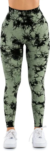 Vista 6 de A AGROSTE Leggings con levantamiento de glúteos para mujer, cintura alta, para entrenamiento, gimnasio, yoga, teñido anudado, sin costuras, mallas