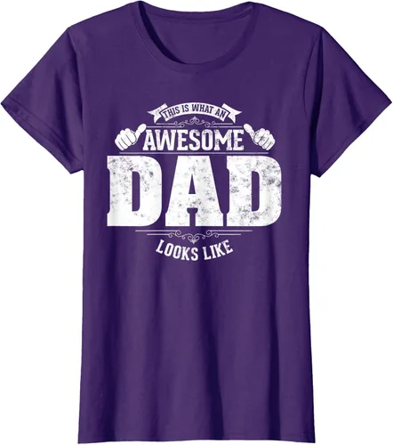 Vista 13 de This is what a awesome dad looks like vintage style design T-Shirt, Negro